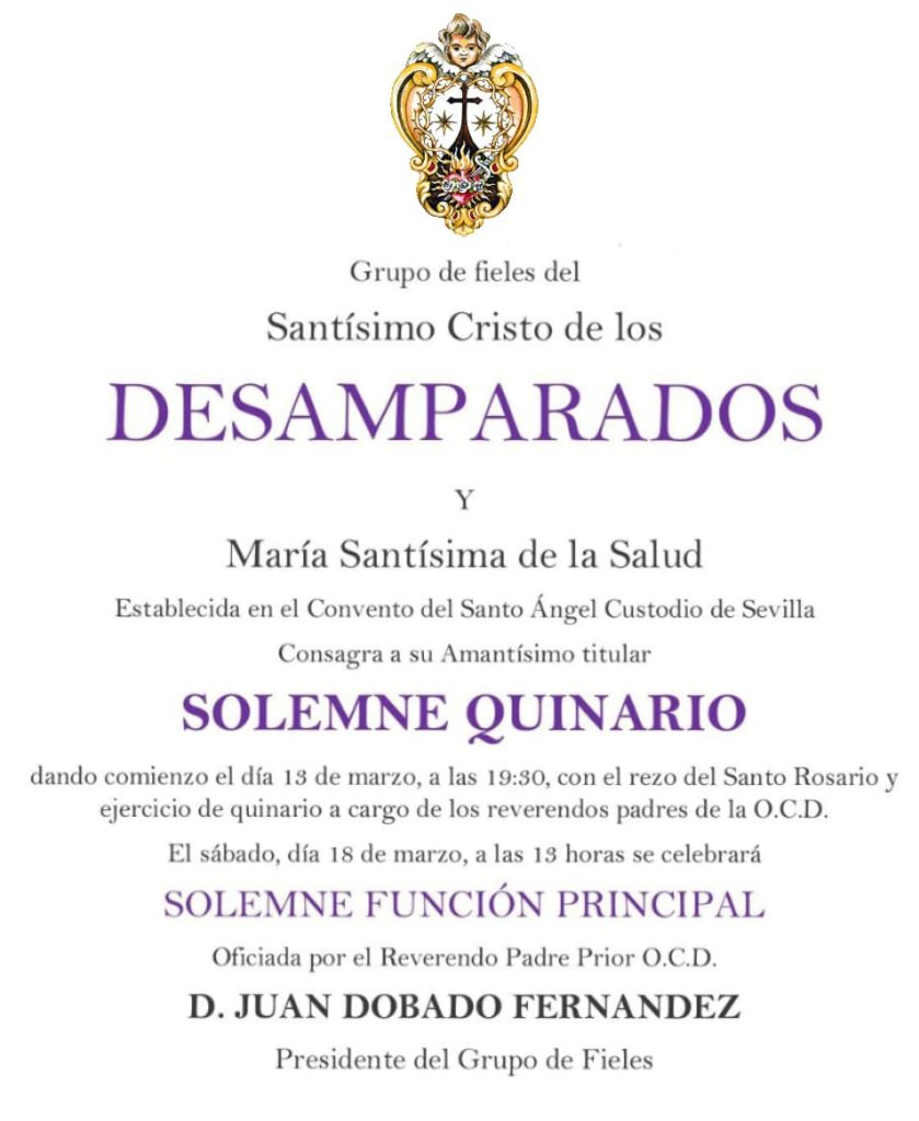 quinario santísimo cristo de los desamparados
